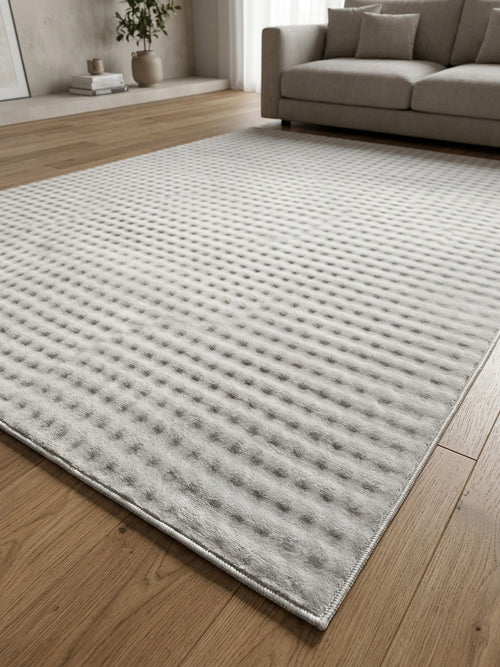 3D Bubble Világos Szürke Modern Szőnyeg — Életkép