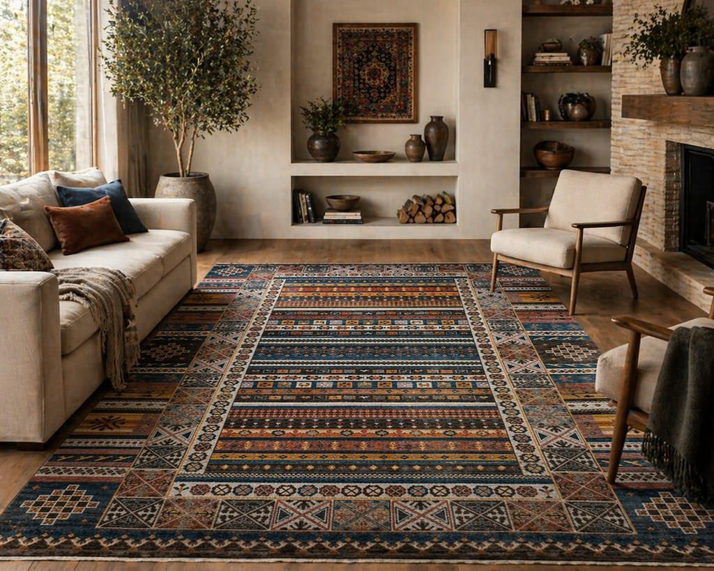 Tebriz Többszínű Klasszikus Mintás Perzsa Stílusú Szőnyeg