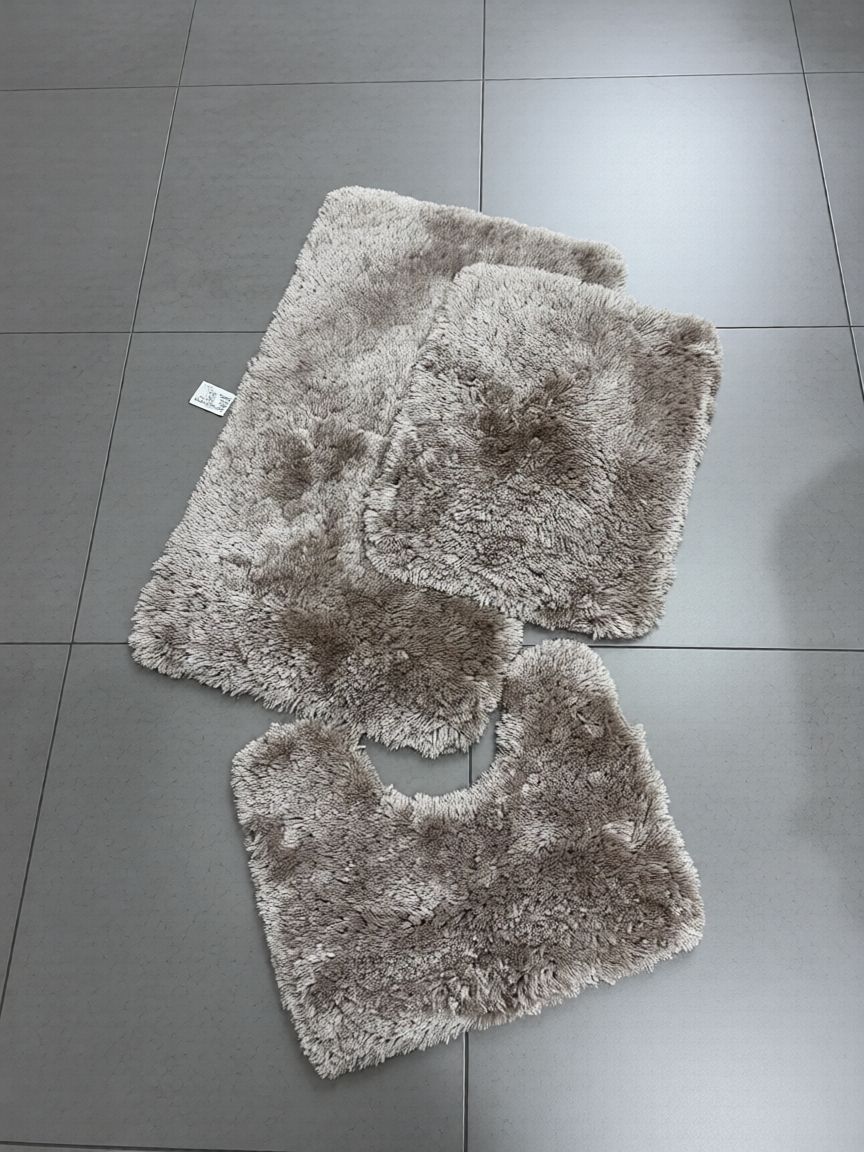 Scott Barna 3 Részes 50x80cm, 40x50cm, Wc kilépő Fürdőszoba Szőnyeg