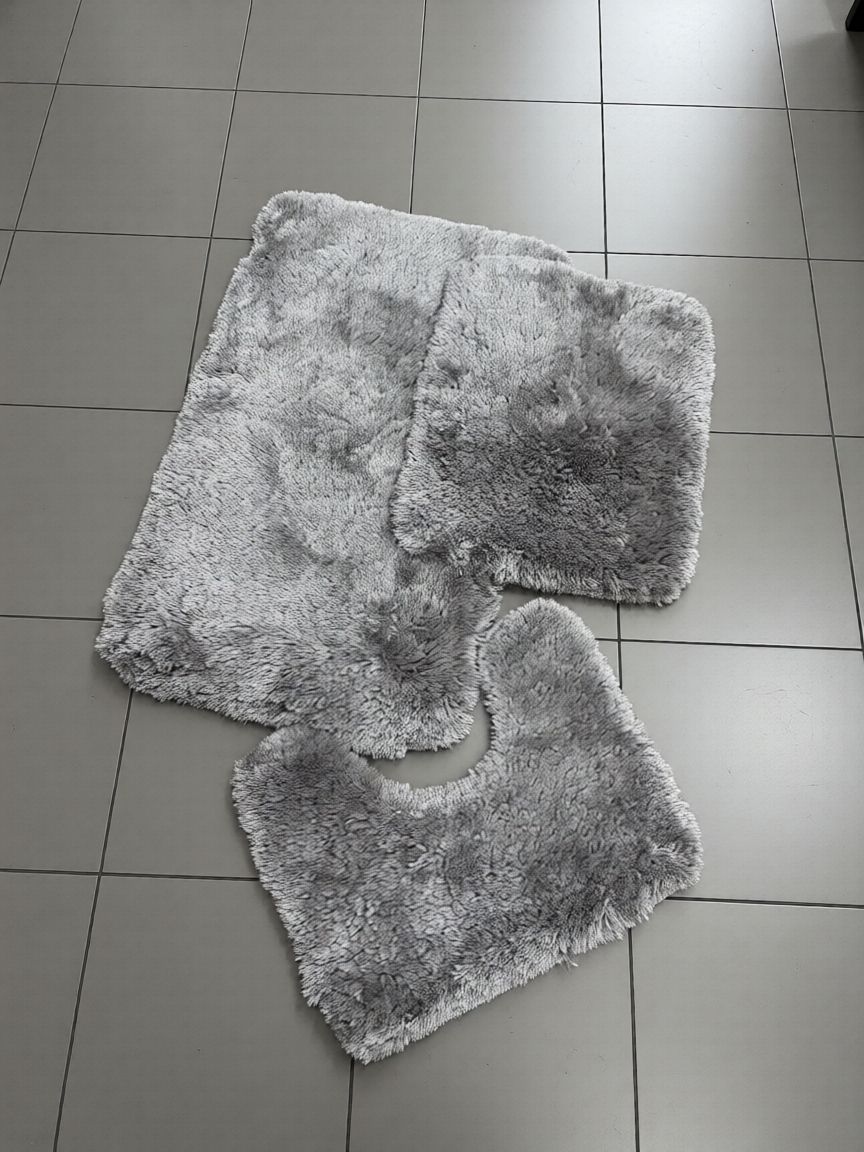 Scott Világos Szürke 3 Részes 50x80cm, 40x50cm, Wc kilépő Fürdőszoba Szőnyeg