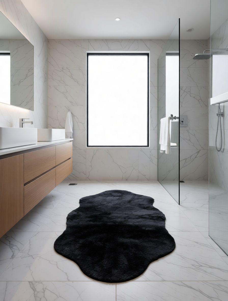 Sebano Shaggy Plüss V Antracit Szürke Fürdőszoba Szőnyeg