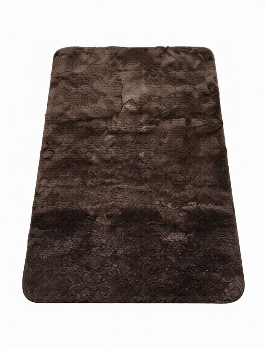 Sebano Shaggy Plüss Barna Fürdőszoba Szőnyeg