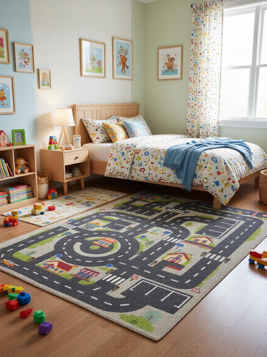 Autópálya Mintás Gyerekszőnyeg