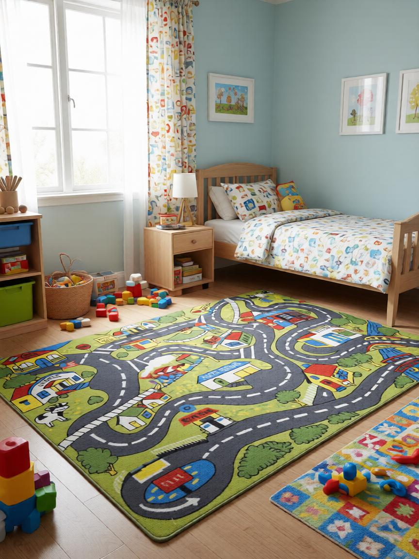 Autópálya Mintás Gyerekszőnyeg