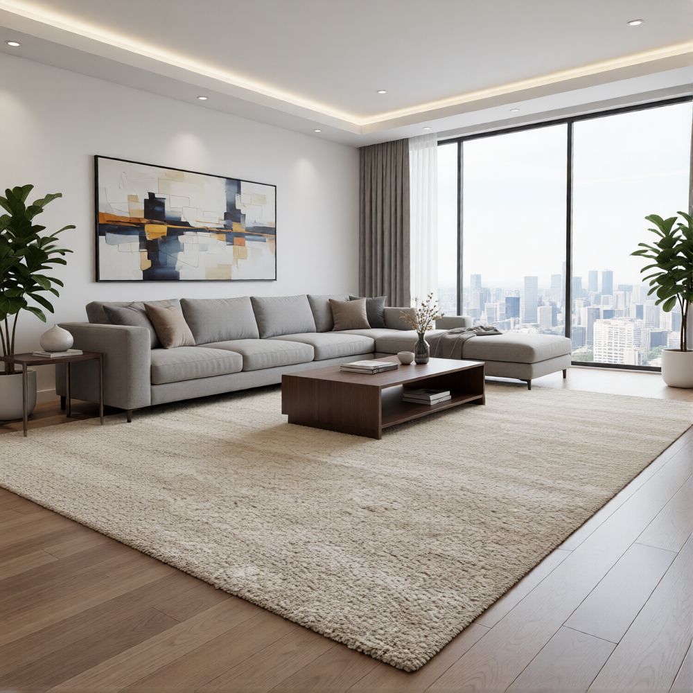 Milano Egyszínű Bézs Modern Szőnyeg