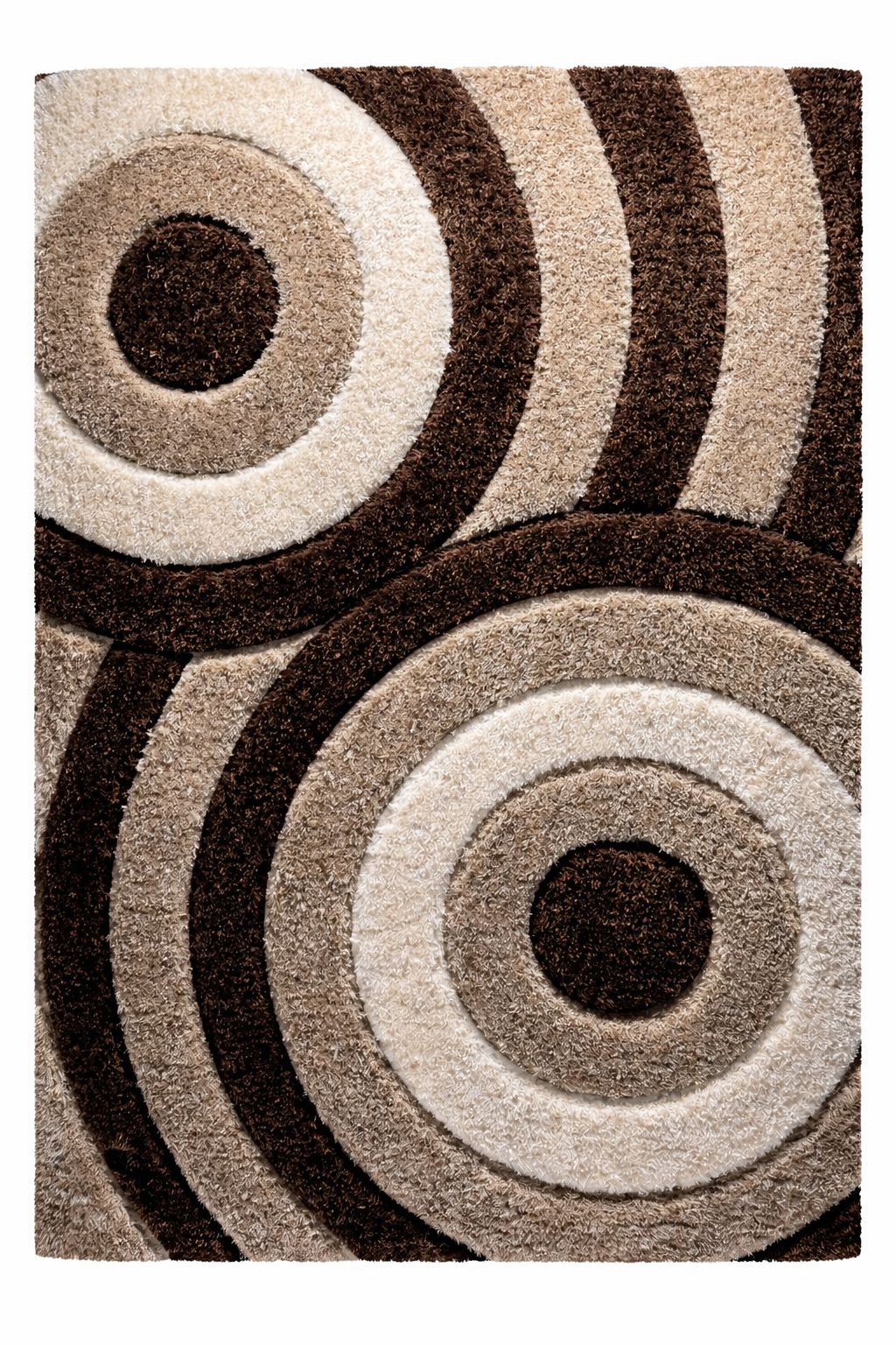 3D California Barna-Bézs Shaggy Szőnyeg