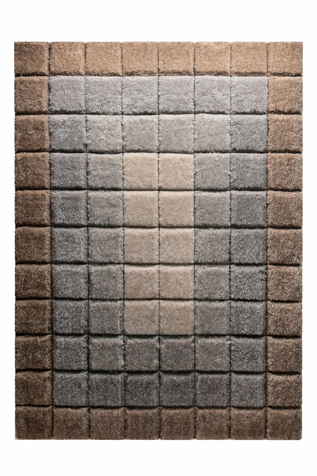 3D California Barna-Bézs Shaggy Szőnyeg