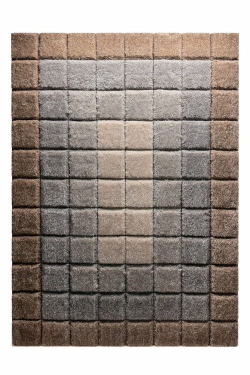 3D California Barna-Bézs Shaggy Szőnyeg