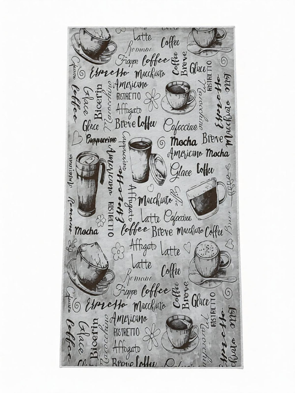 Szürke Mintás Konyhai Szőnyeg