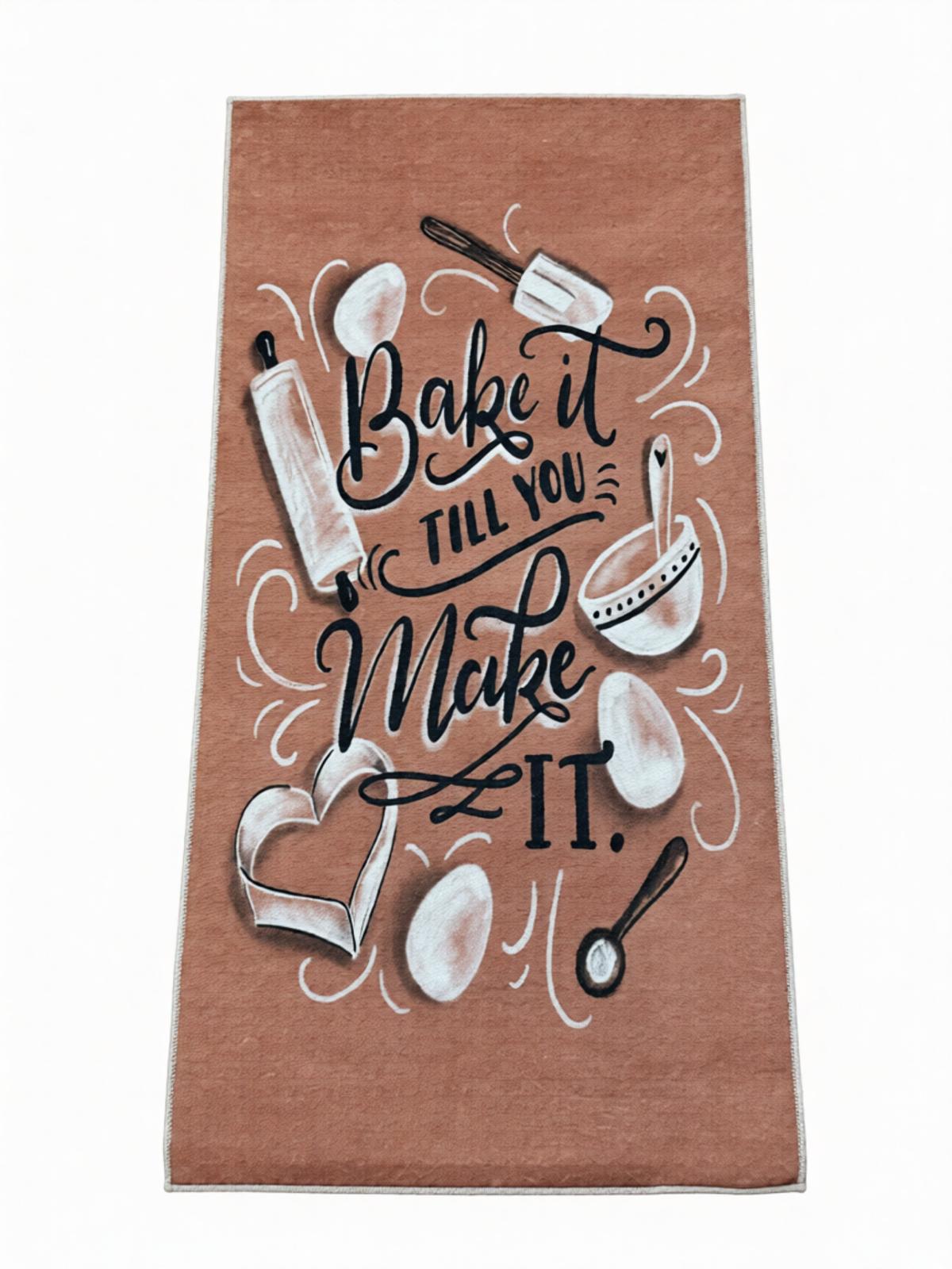 Antik Rózsaszín Mintás Konyhai Szőnyeg