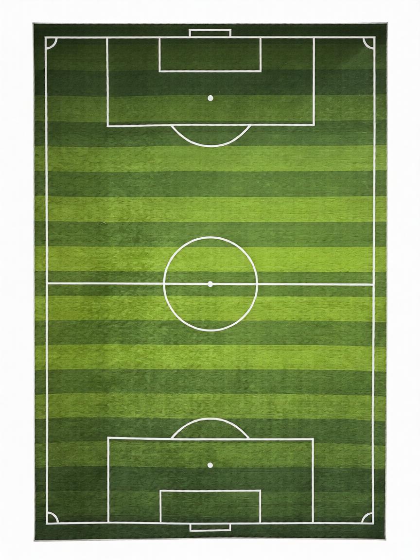 Focipálya Mintás Zöld Gyerekszőnyeg