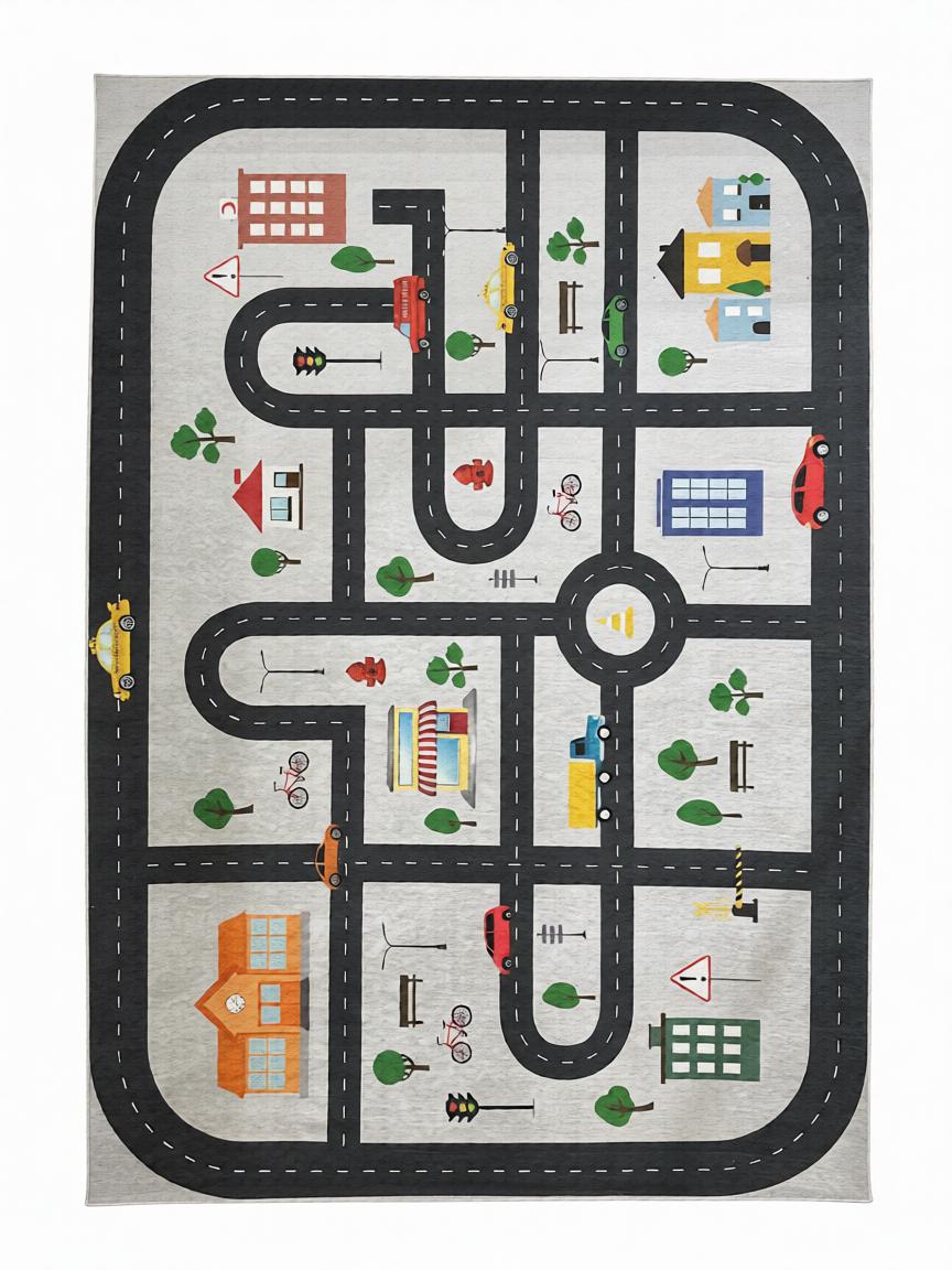 Autópálya Mintás Gyerekszőnyeg