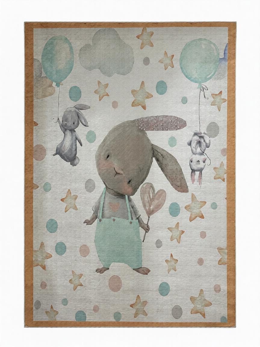 Nyuszi Mintás Gyerekszőnyeg