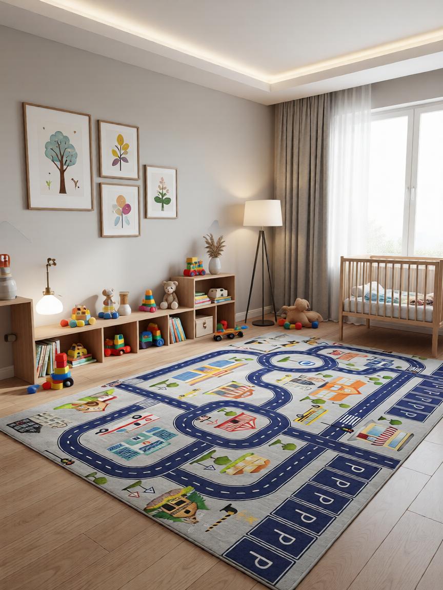 Autópálya Mintás Gyerekszőnyeg