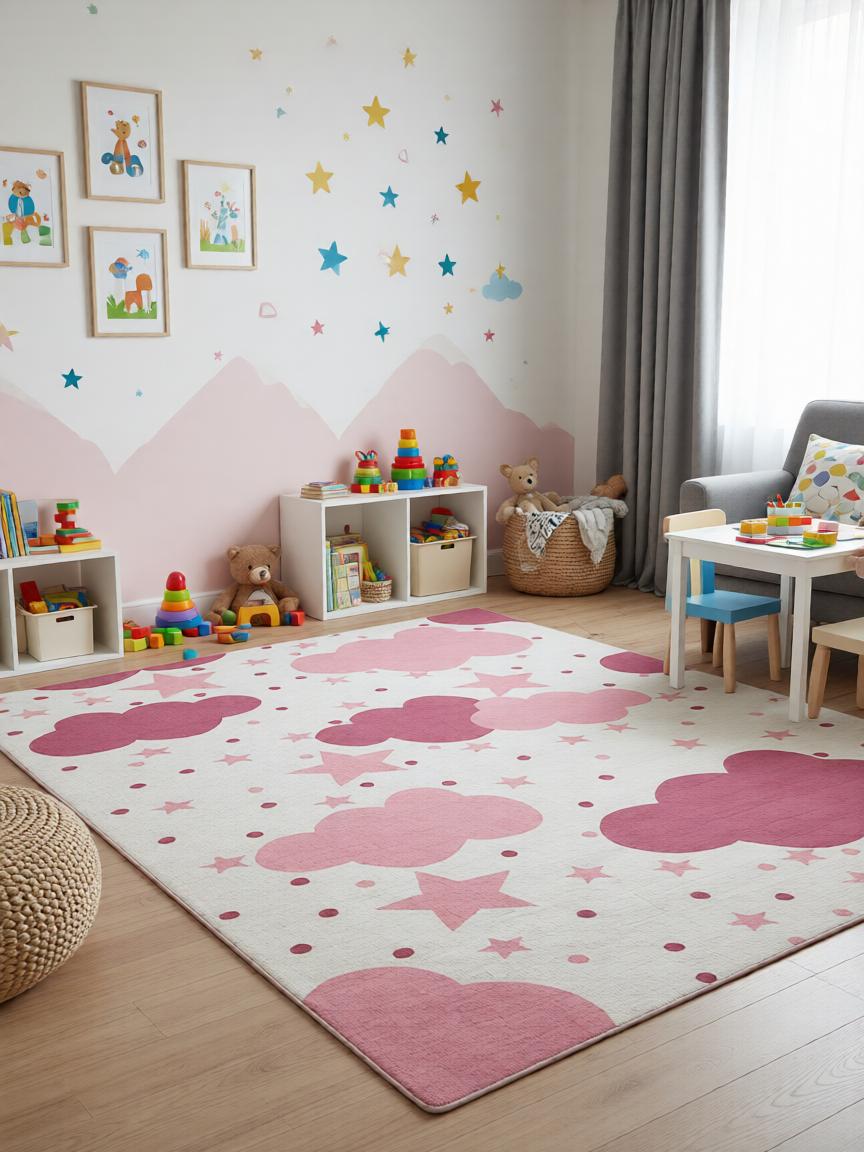 Felhő Mintás Gyerekszőnyeg