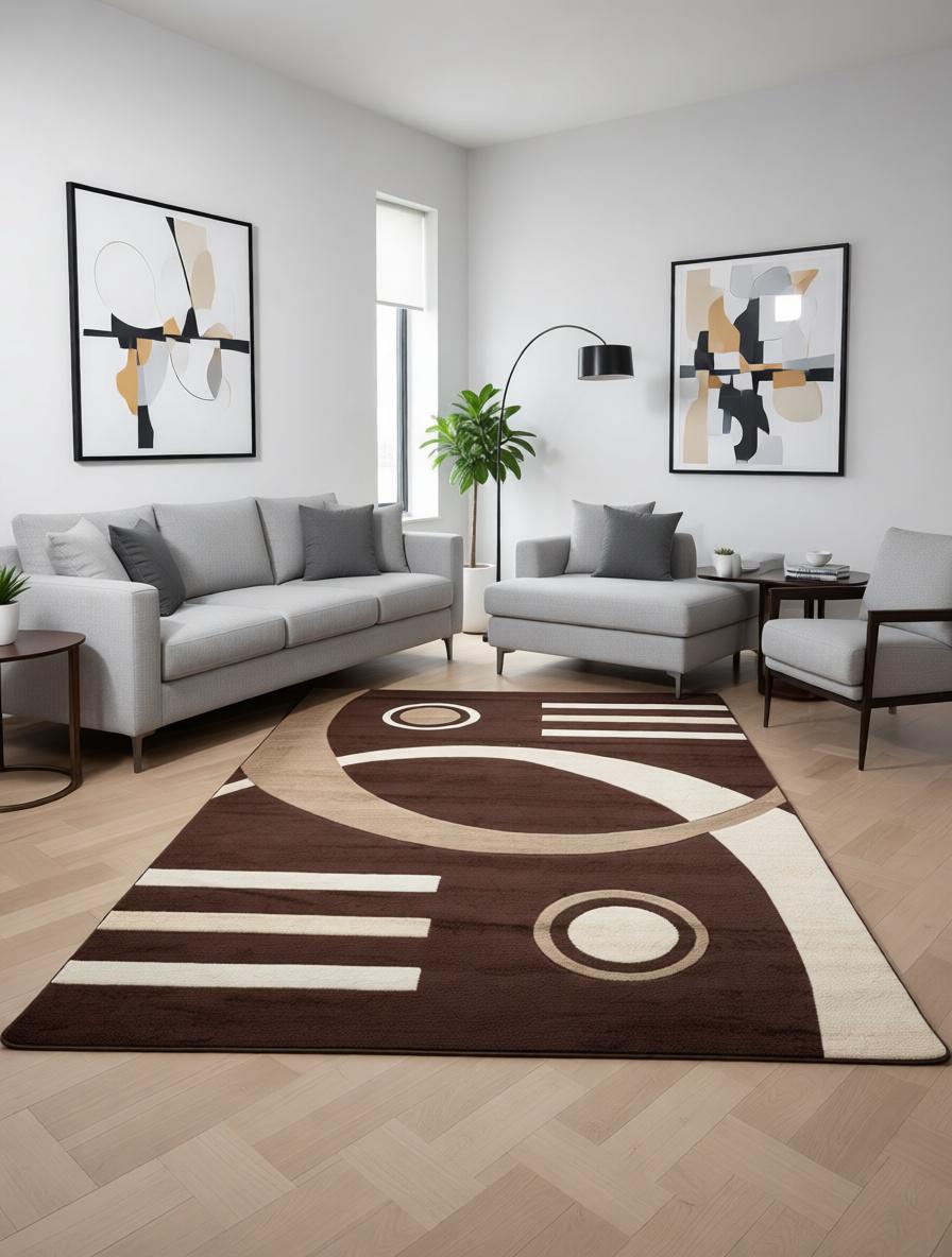 Comfort Barna Geo Mintás Szőnyeg