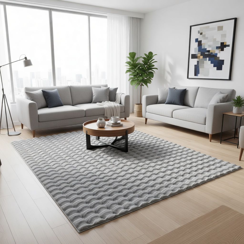 3D Bubble Világos Szürke Szőnyeg