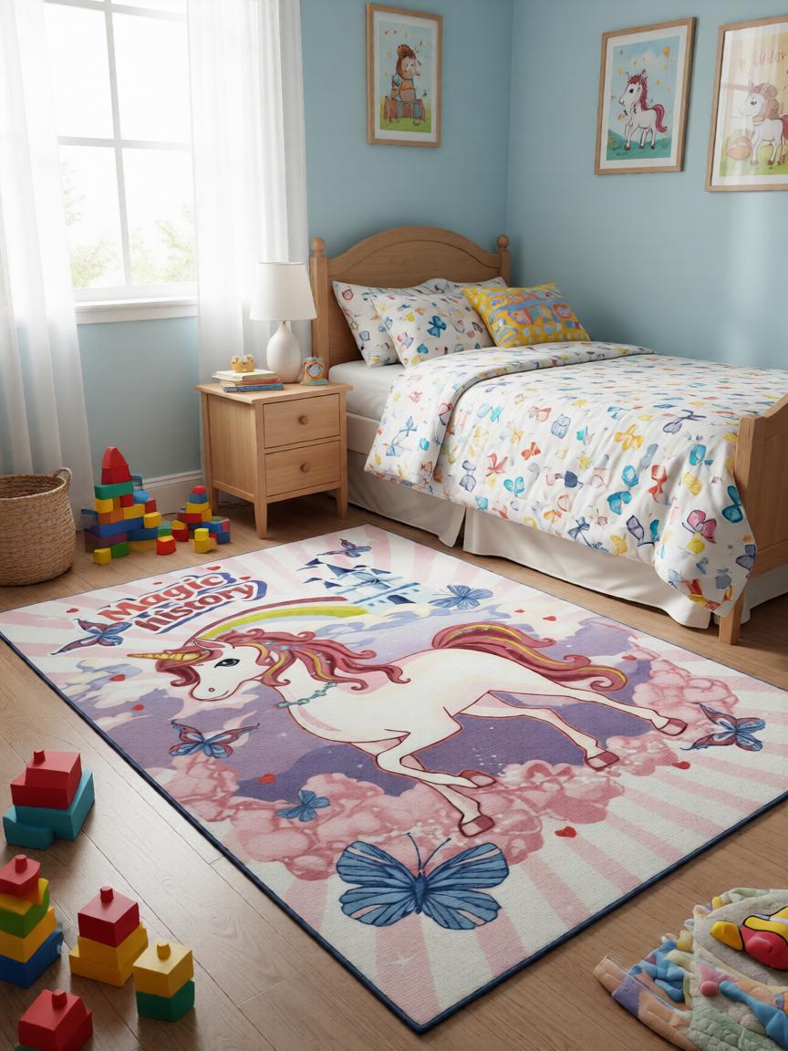 Unikornis Mintás Gyerekszőnyeg