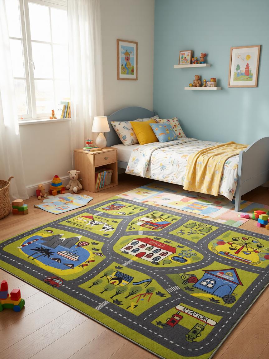 Autópálya Mintás Gyerekszőnyeg