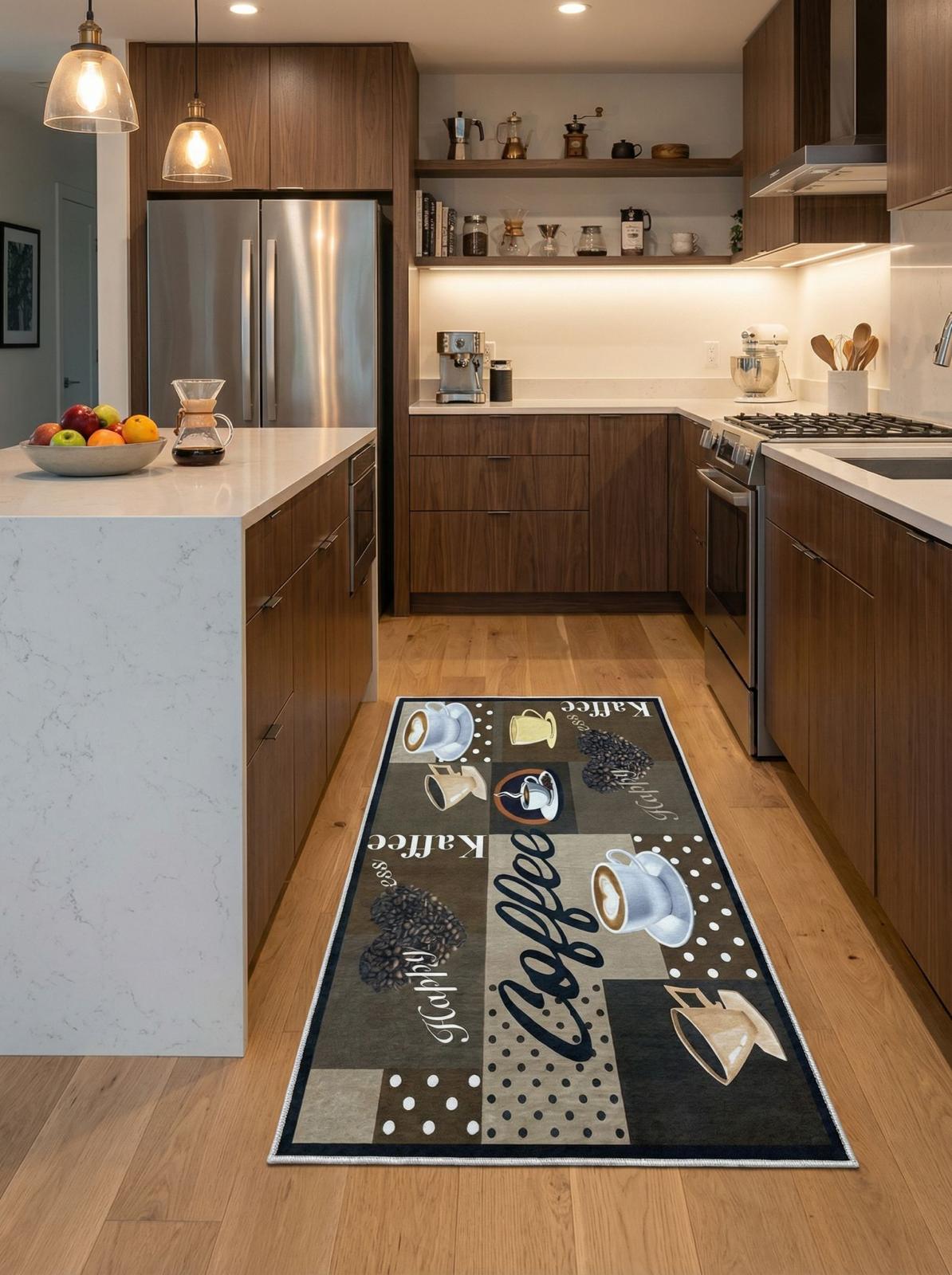 Többszínű Mintás Konyhai Szőnyeg