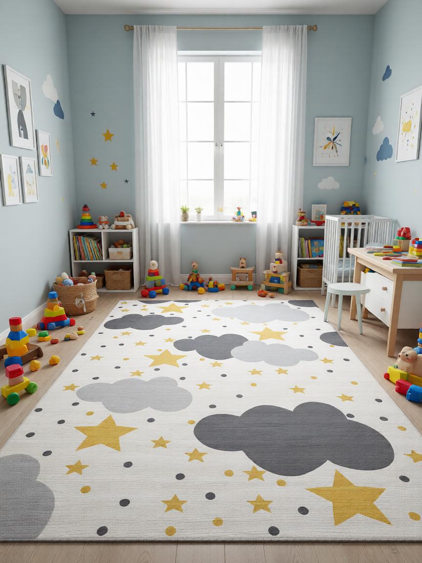 Felhő Mintás Gyerekszőnyeg