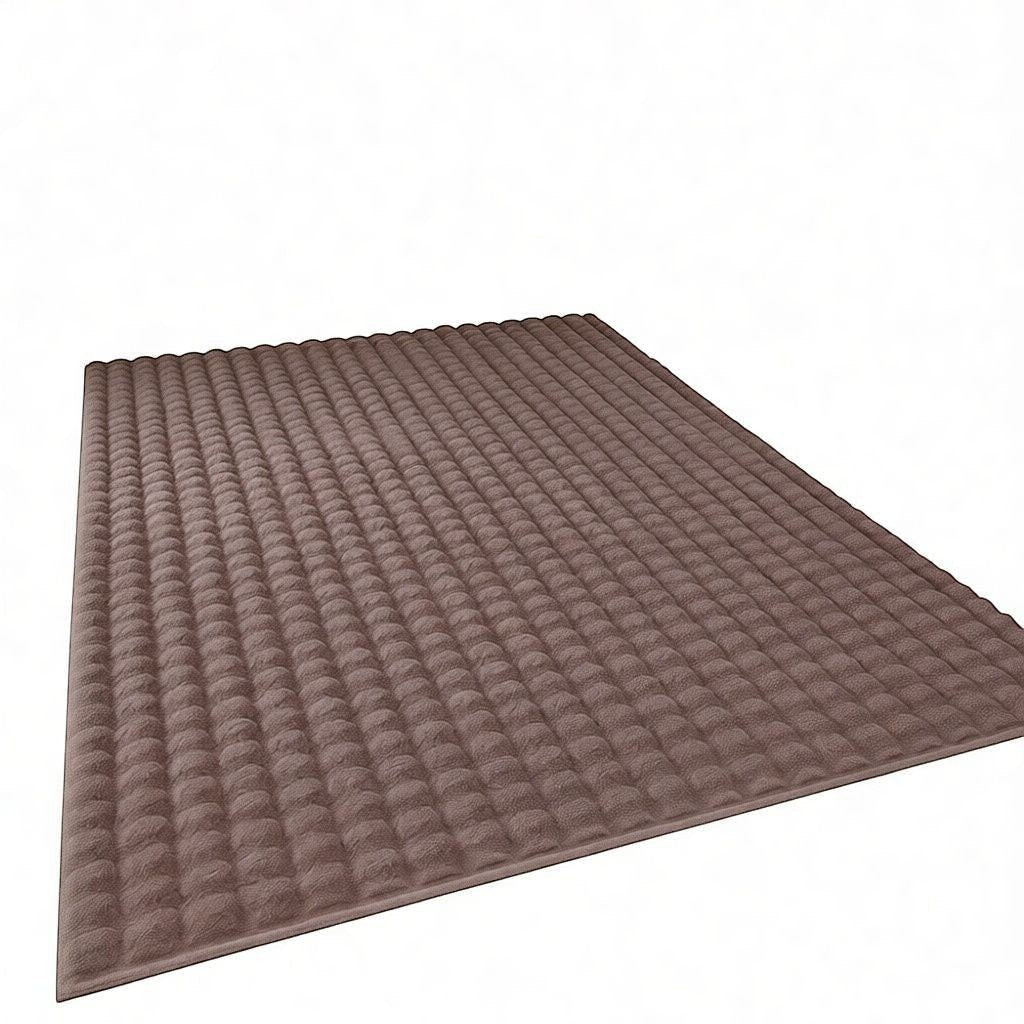 CarpetlyHome 3D buborékos barna szőnyeg, 100% polipropilén, 15 mm szálhossz, puha és könnyen tisztítható.