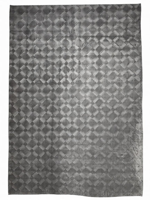 CarpetlyHome antracit szürke, kockás mintás, puha, 100% polipropilén szőnyeg, 8mm szálhossz.