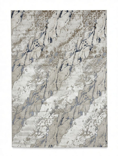 CarpetlyHome ATHENA bézs-krém márvány mintás modern szőnyeg, 100% polipropilén, 12 mm szálhossz.