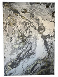 CarpetlyHome ATHENA szürke-arany márvány mintás modern szőnyeg, 100% polipropilén, 12 mm szálhossz.