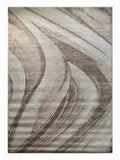 CarpetlyHome barna-bézs hullám mintás modern szőnyeg, 100% polipropilén, 10mm szálhossz.