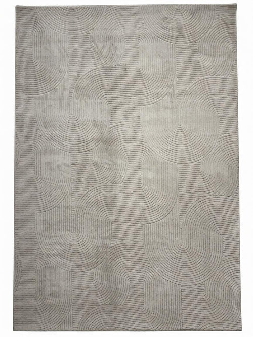 CarpetlyHome Bergamo Joy bézs színű, absztrakt mintás, puha polipropilén szőnyeg, 8mm szálhossz.