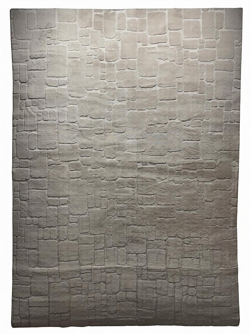 CarpetlyHome Bergamo kőmintás bézs szőnyeg, puha, 100% polipropilén, 8mm szálhossz, csúszásmentes hátlap.