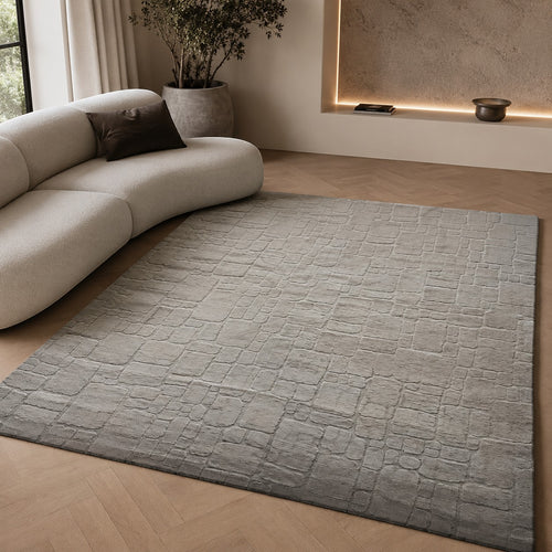 CarpetlyHome Bergamo kőmintás bézs szőnyeg, puha, 100% polipropilén, 8 mm szálhossz, csúszásmentes hátlap.