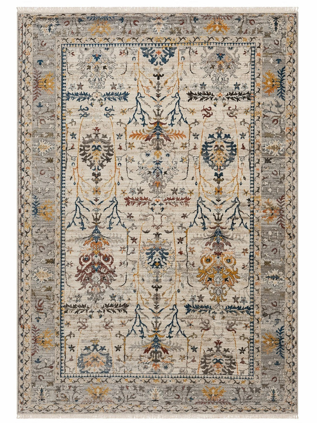 CarpetlyHome bézs színű, klasszikus mintás perzsa stílusú szőnyeg, 100% polipropilénből, 12 mm szálhosszúsággal.