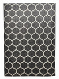 CarpetlyHome Bouclair antracit-fehér geometrikus mintás, 100% polipropilén modern szőnyeg nappaliba.
