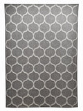 CarpetlyHome Bouclair szürke, geometrikus mintás, 100% polipropilén modern szőnyeg nappaliba vagy hálószobába.