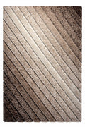 CarpetlyHome 3D California Shaggy szőnyeg barna és bézs színben, 50 mm szálhosszúsággal, polipropilénből.