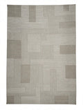 CarpetlyHome modern geometric mintás szőnyeg, krém és bézs színekben, 100% polipropilén, 12 mm szálhossz.
