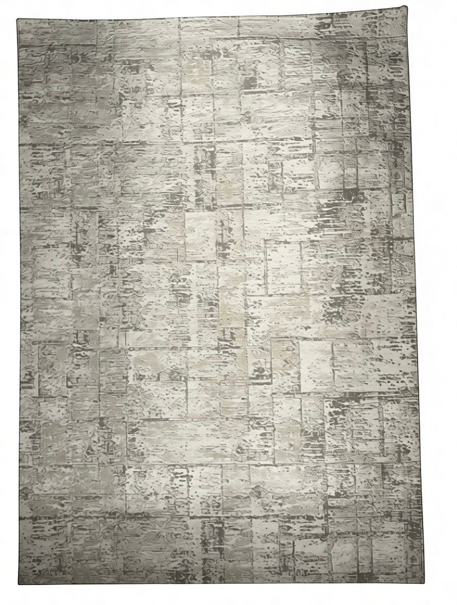 CarpetlyHome modern geometrikus patchwork szőnyeg, krém és bézs színű, 100% polipropilén, 12 mm szálhossz.