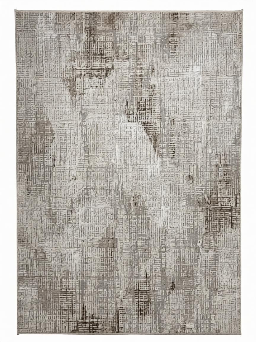 CarpetlyHome bézs márványmintás modern szőnyeg, 100% polipropilén, 12 mm szálhossz, padlófűtéshez is alkalmas