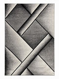 CarpetlyHome Nora szürke mintás modern szőnyeg, 100% polipropilén, 12 mm szálhossz, geometrikus mintával.