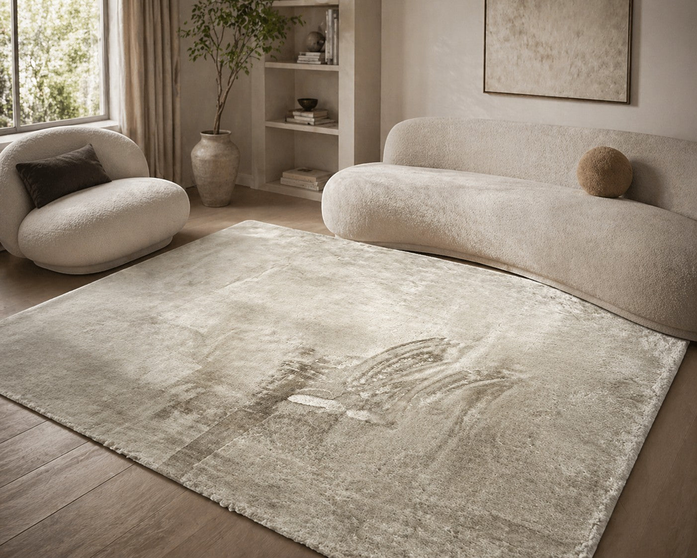 CarpetlyHome szőrme hatású, extra puha, barna, 30mm szálhosszúságú, polipropilén szőnyeg csúszásgátló hátlappal.