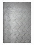 CarpetlyHome szürke hullám mintás, puha polipropilén szőnyeg, 8 mm szálhosszúság, csúszásmentes hátoldal.