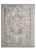 CarpetlyHome szürke, klasszikus mintás, perzsa stílusú szőnyeg, 100% polipropilén, 12 mm szálhossz.