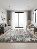 CarpetlyHome modern absztrakt mintás szőnyeg szürke, rózsaszín és krémszín árnyalatokban, 100% polipropilénből.