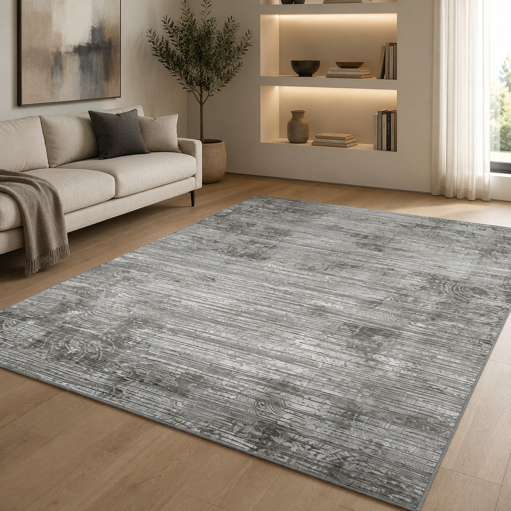 CarpetlyHome szürke vintage hatású modern szőnyeg, 100% polipropilén, 12 mm szálhossz, padlófűtéshez is alkalmas
