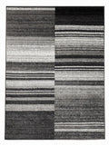 CarpetlyHome Torino szürke csíkos mintás modern szőnyeg, 100% polipropilén, 10 mm szálhossz, padlófűtéshez is alkalmas